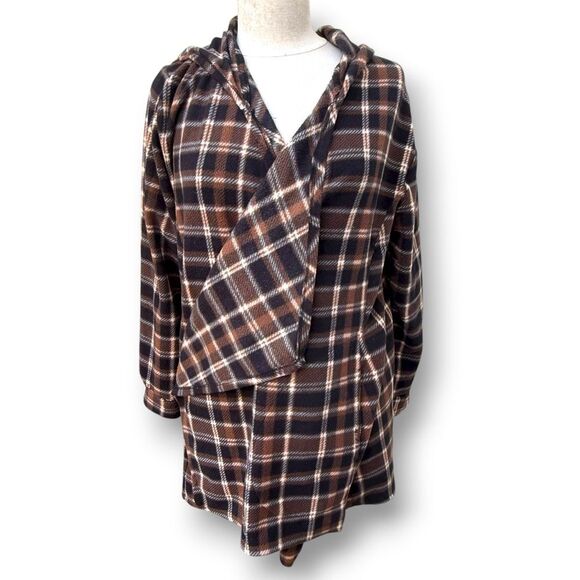 Cuddl Duds Fleecewear Fleece Blanket Wrap Cardigan With Hood and Pockets L / XL - Picture 8 of 8